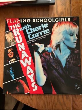 Vintage 1980 The Runaways “Flaming Schoolgirls” First Press UK Cherry Red Vinyl